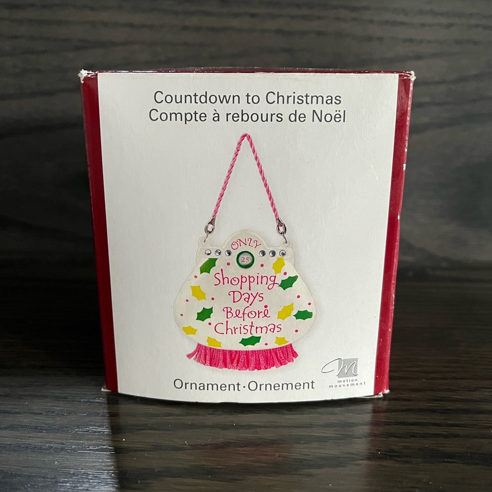 Carlton brand countdown to Christmas ornament NIB
